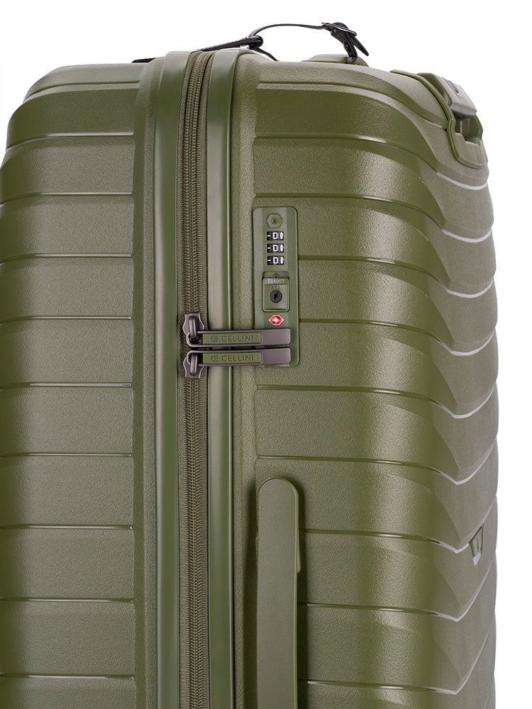 Cellini Grande Large 4 Wheel Trolley Case | Green - KaryKase