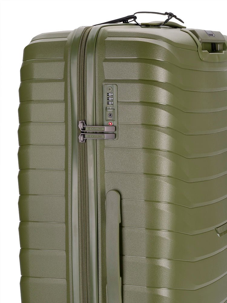 Cellini Grande Xtra Large 4 Wheel Trolley Case | Green - KaryKase