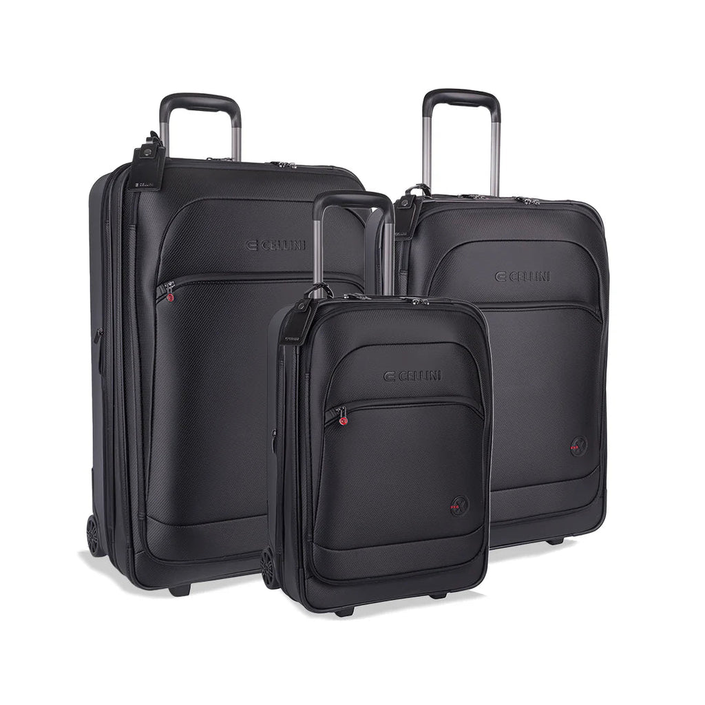 Cellini Pro X Trolley Pullman 3 Piece Set | Black - KaryKase