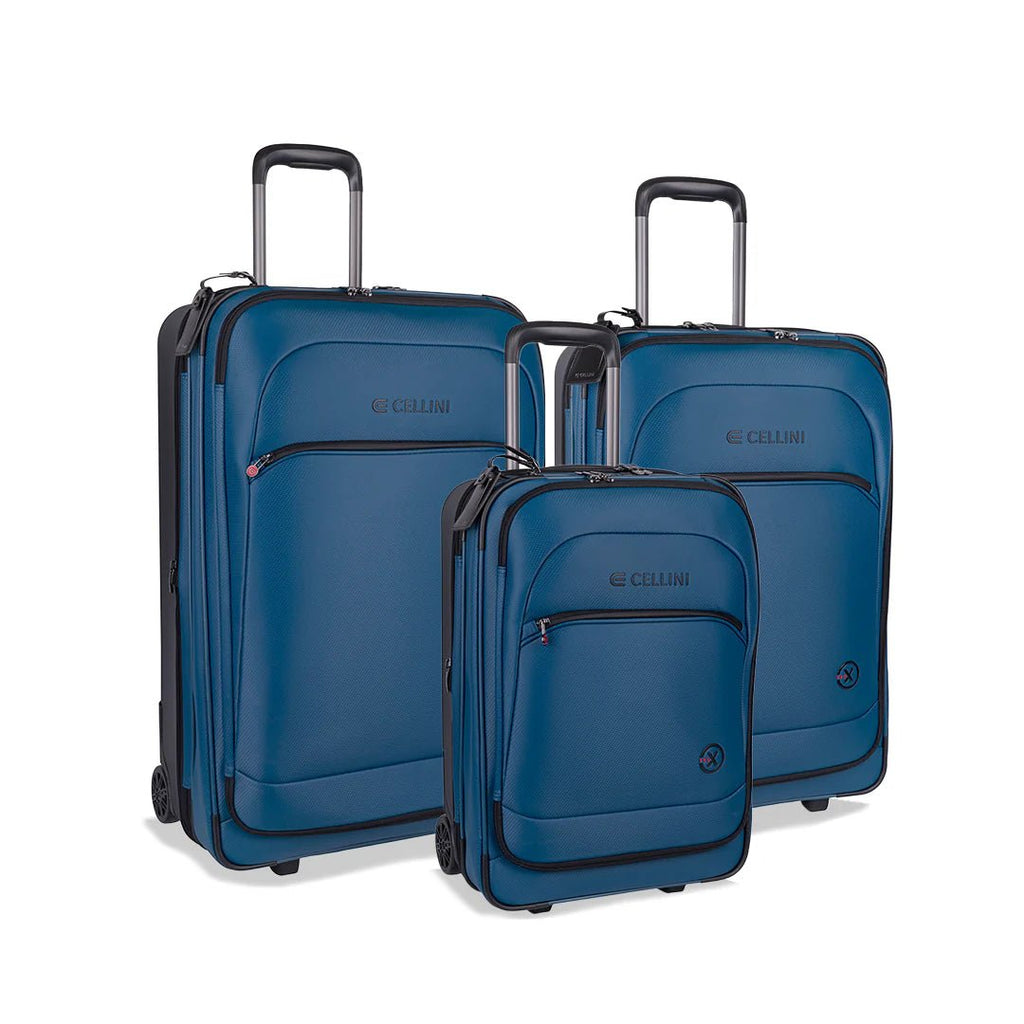 Cellini Pro X Trolley Pullman 3 Piece Set | Blue - KaryKase