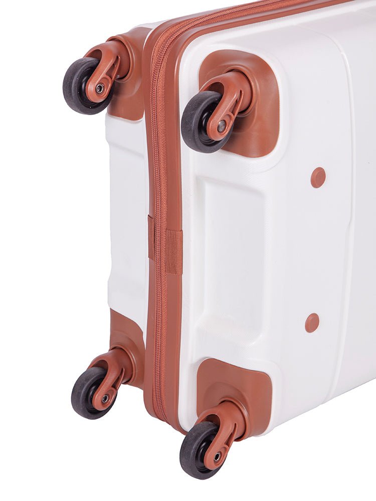 Cellini Spinn 53cm Carry On Spinner | White/Tan - KaryKase