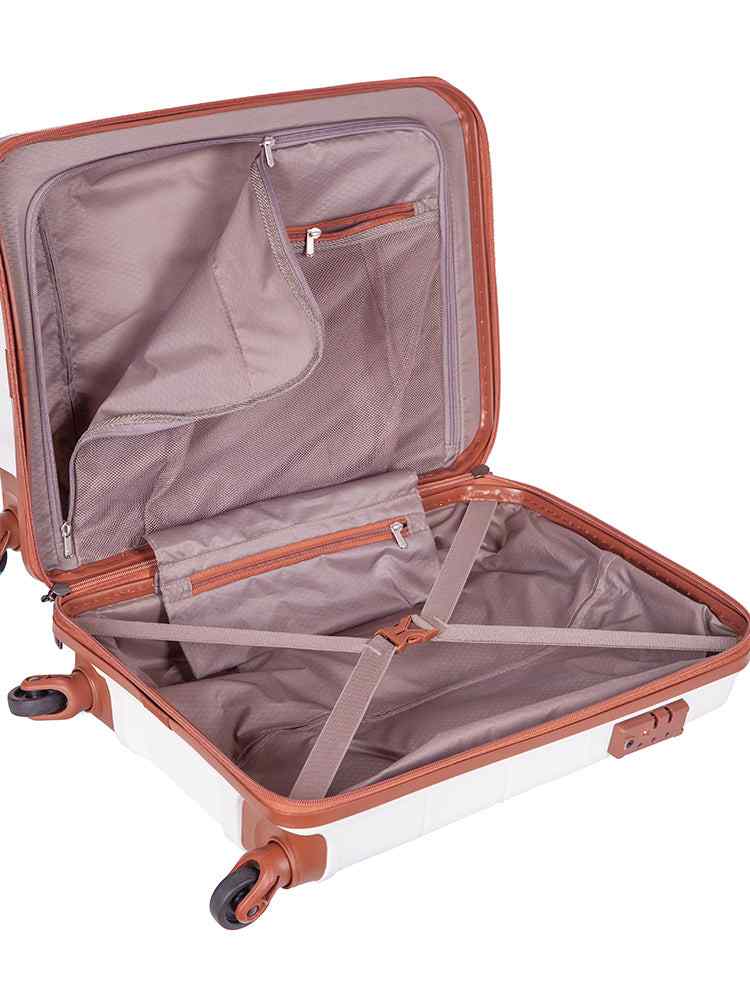 Cellini Spinn 53cm Carry On Spinner | White/Tan - KaryKase