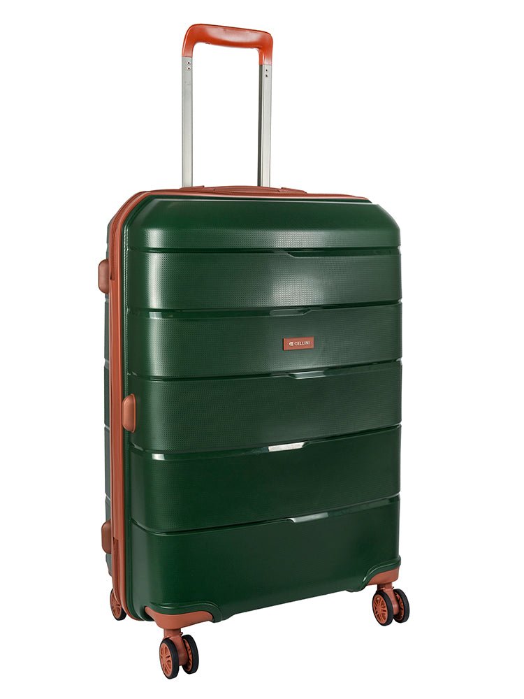 Cellini Spinn 65cm Medium Spinner | Green/Tan - KaryKase