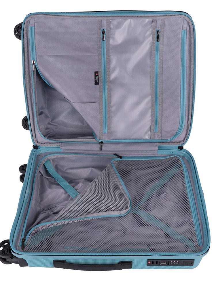 Cellini Starlite Carry - On 4 Wheel Trolley Case | Blue - KaryKase