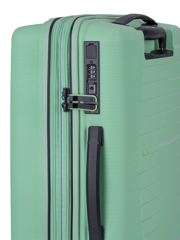 Cellini Starlite Carry - On 4 Wheel Trolley Case | Light Green - KaryKase