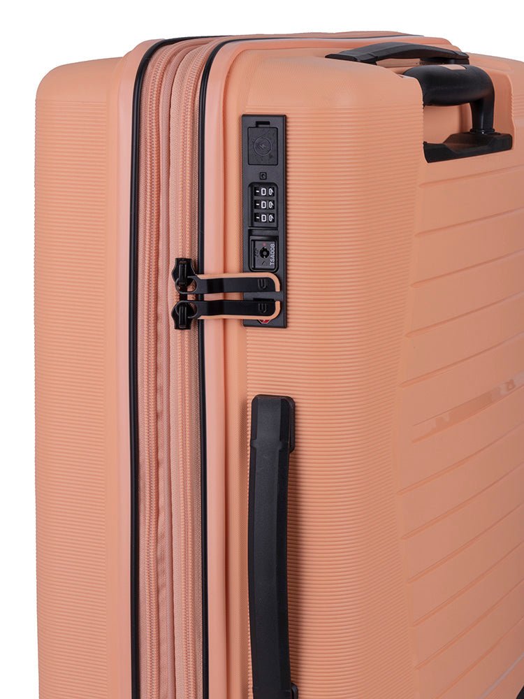 Cellini Starlite Carry - On 4 Wheel Trolley Case | Peach Fuzz - KaryKase