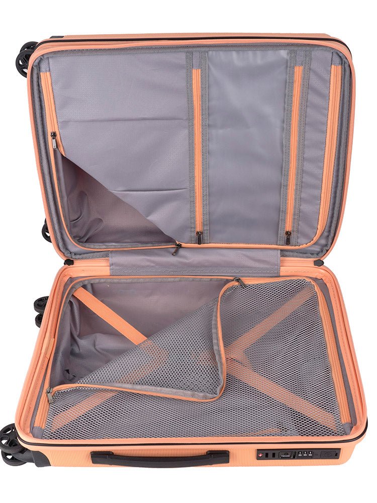 Cellini Starlite Carry - On 4 Wheel Trolley Case | Peach Fuzz - KaryKase