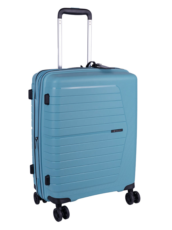 Cellini Starlite Carry-On 4 Wheel Trolley Case | Blue - KaryKase