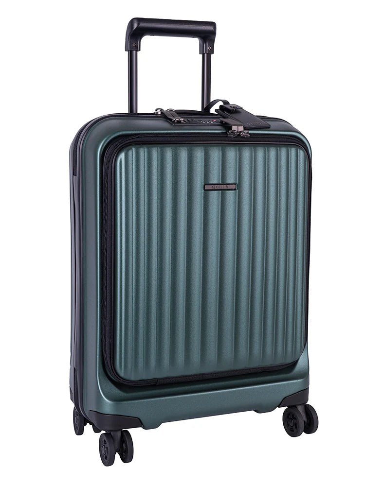 Cellini Tri Pak 4 Wheel Carry On Trolley Includes 1 Large Packing Cube | Green - KaryKase