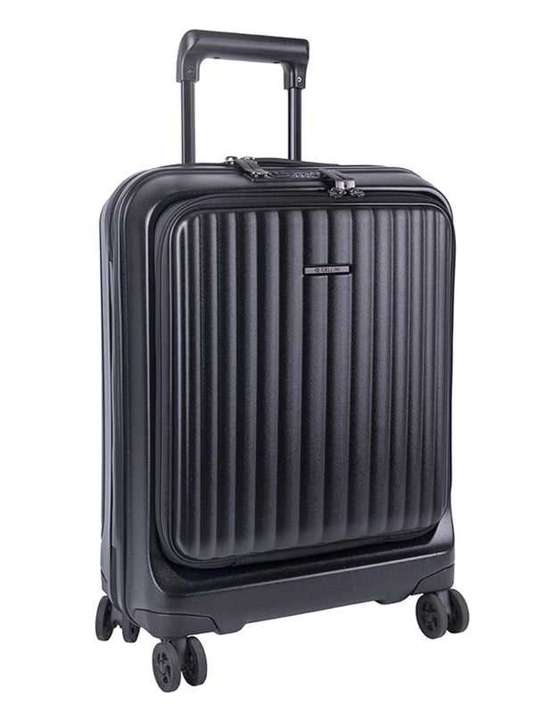 Cellini Tri Pak 4 Wheel Carry On Trolley Includes 1 Large Packing Cube | Black
