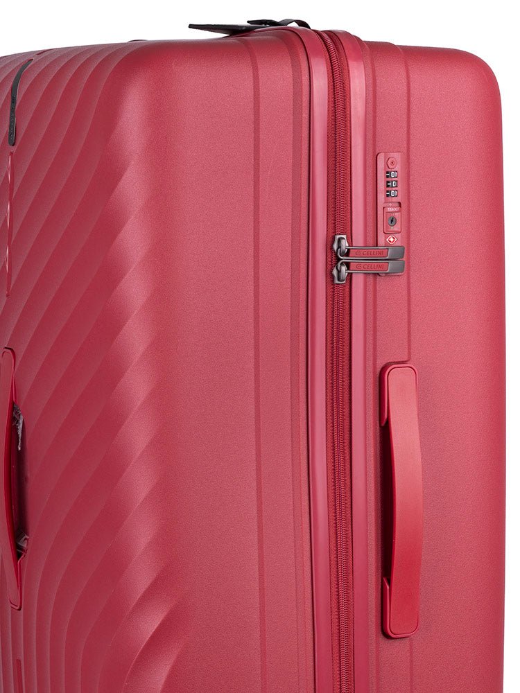 Cellini Xpedition Large Volume 4 Wheel Trolley Trunk | Red - KaryKase