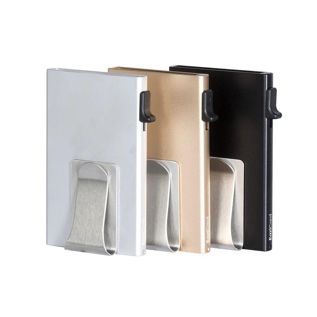 EaziCard RFID Cardholder with Clip | Silver - KaryKase