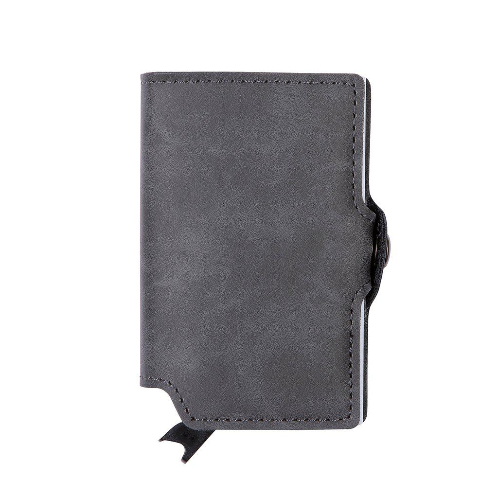 EaziCard RFID PU Leather Vintage Pattern Wallet | Grey/Silver - KaryKase