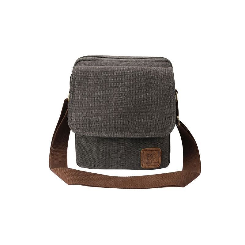 Escape Classic Canvas Utility Crossbody Bag | Dark Grey - KaryKase