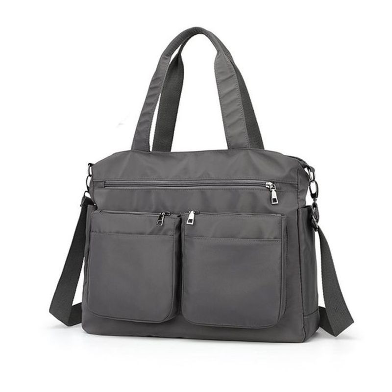 Escape Nylon Two Pocket Tote Bag | Grey - KaryKase