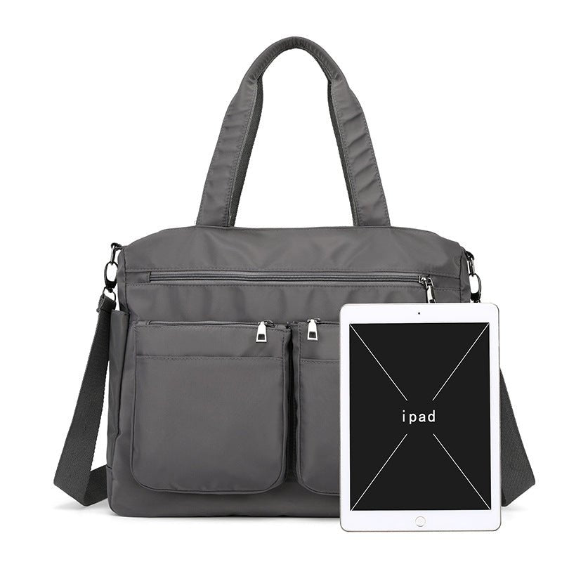 Escape Nylon Two Pocket Tote Bag | Grey - KaryKase