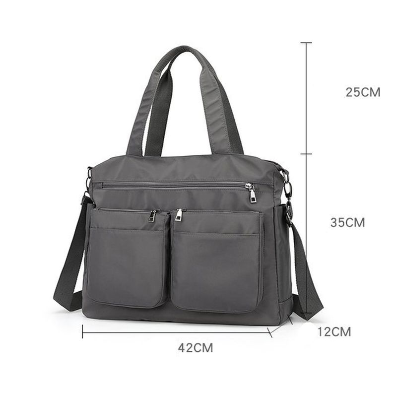 Escape Nylon Two Pocket Tote Bag | Grey - KaryKase