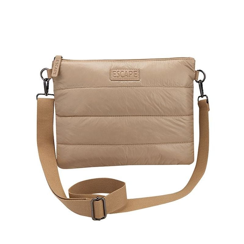 Escape Puffer Cross Body Bag | Beige - KaryKase