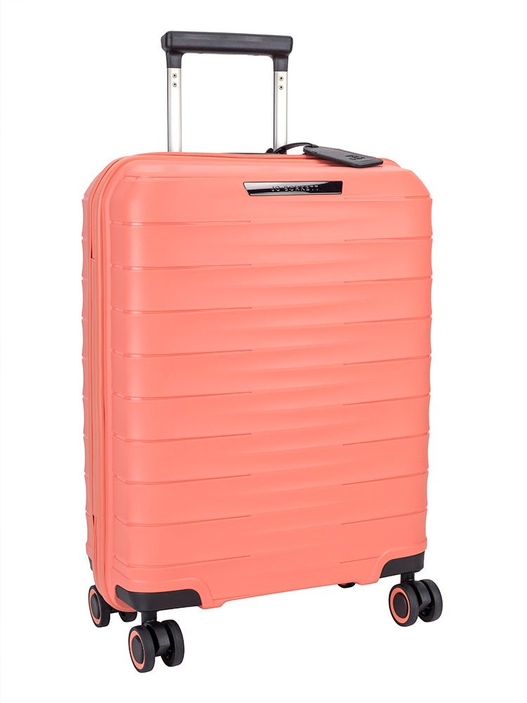 Jo Borkett Onyx 4 Wheel Carry On 54cm Spinner | Coral - KaryKase