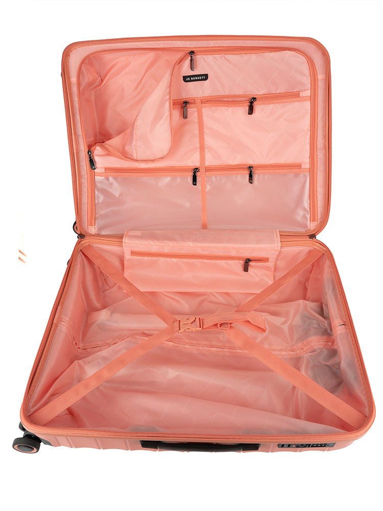 Jo Borkett Onyx 4 Wheel Medium 65cm Spinner | Coral - KaryKase