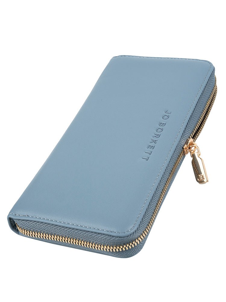 Jo Borkett Zip Around Purse | Blue - KaryKase