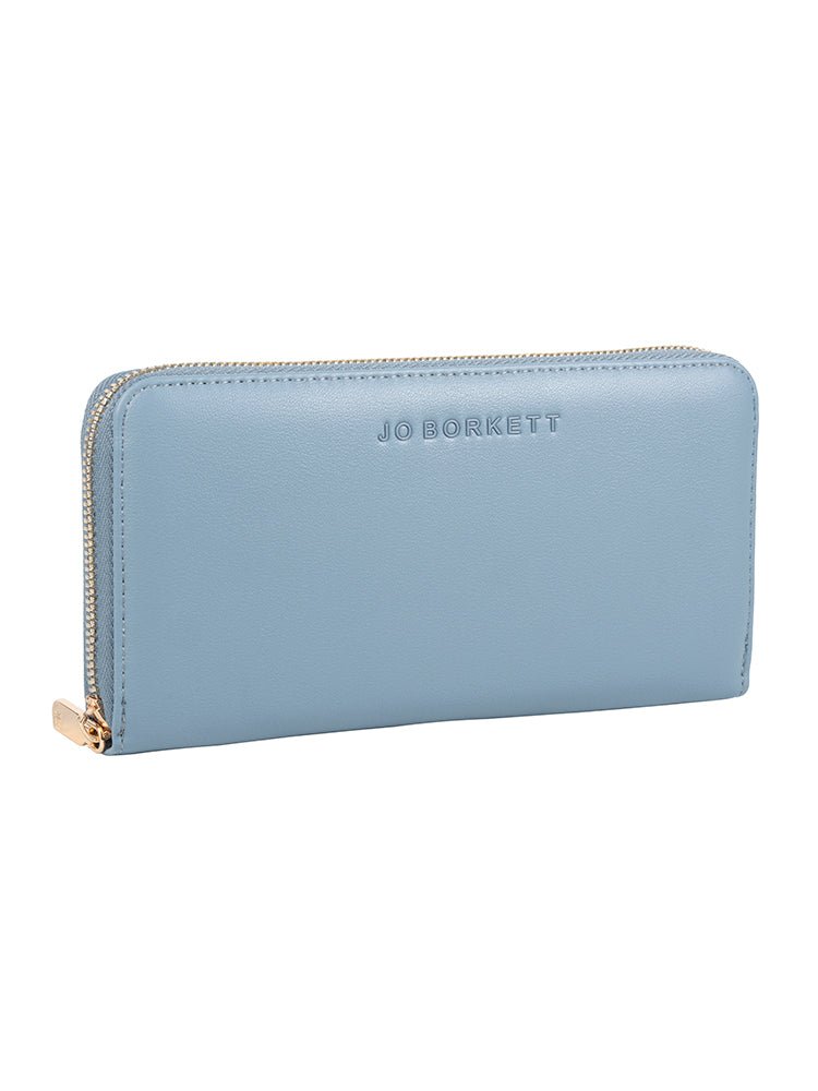 Jo Borkett Zip Around Purse | Blue - KaryKase