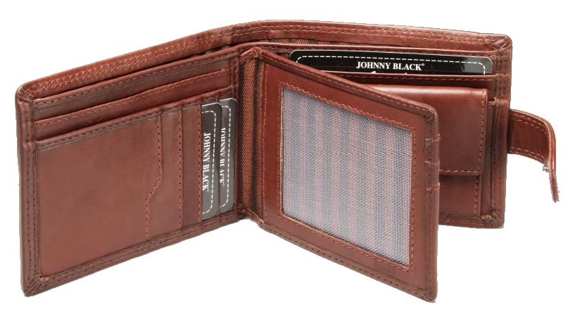 Johnny Black Bavaria 10CC Bi - fold Leather Wallet - RFID | Brown - KaryKase