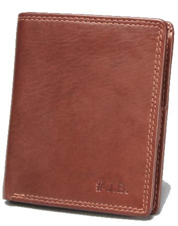 Johnny Black Bavaria 12CC Stud Closure Leather Wallet - RFID | Brown - KaryKase