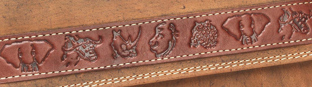 Johnny Black Rugged Leather 9CC Wallet | Brown - "Big 5 Detail" - KaryKase