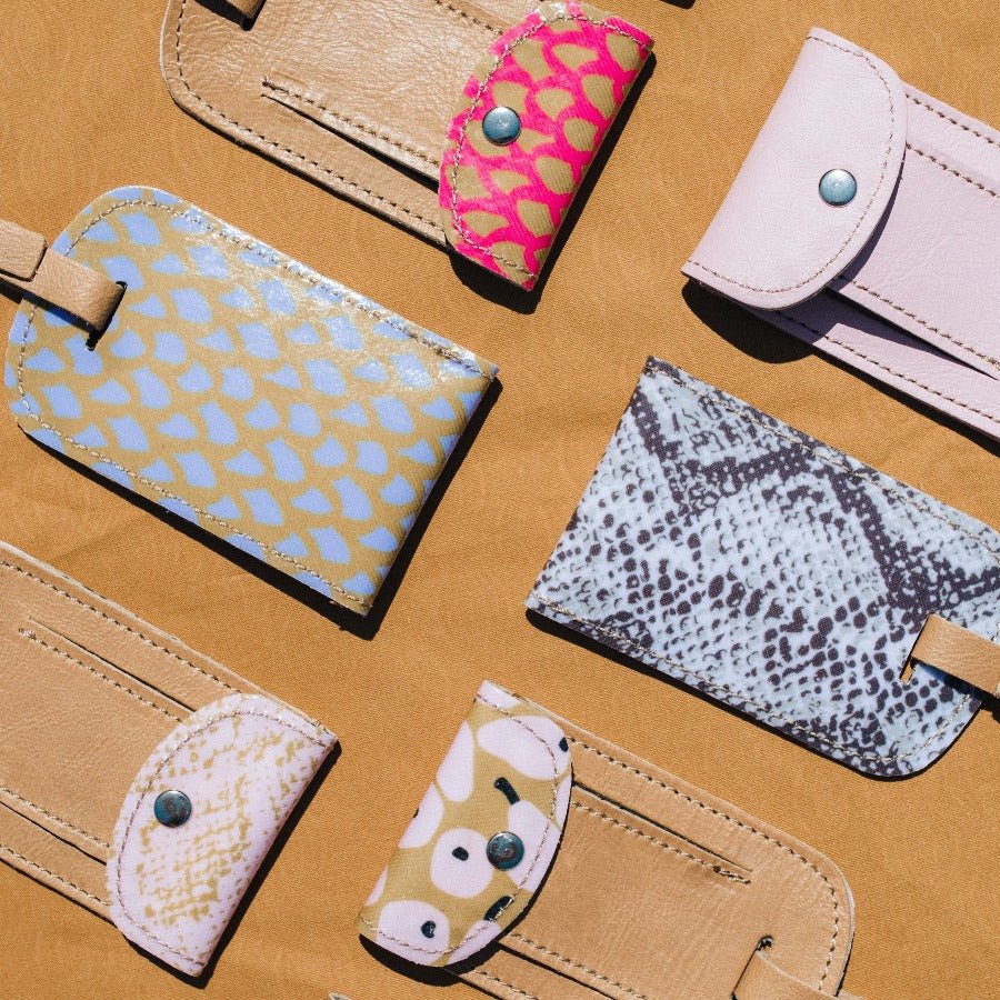 Thandana Laminated Fabric Luggage Stud Tag