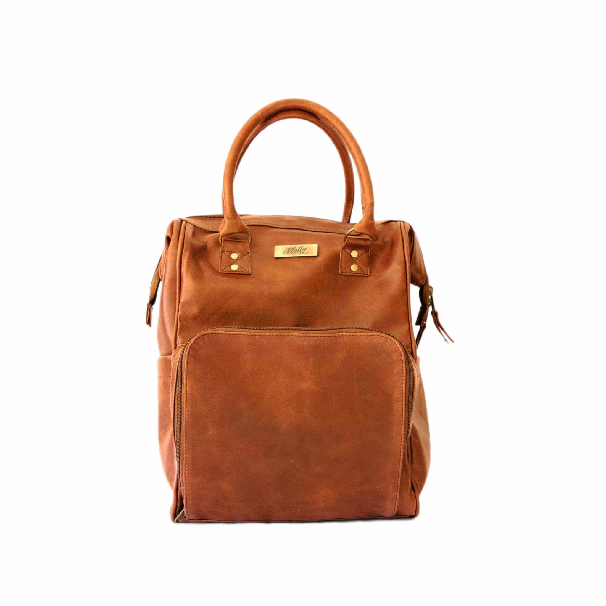 Mally Bambino Leather Baby Backpack | Toffee - KaryKase
