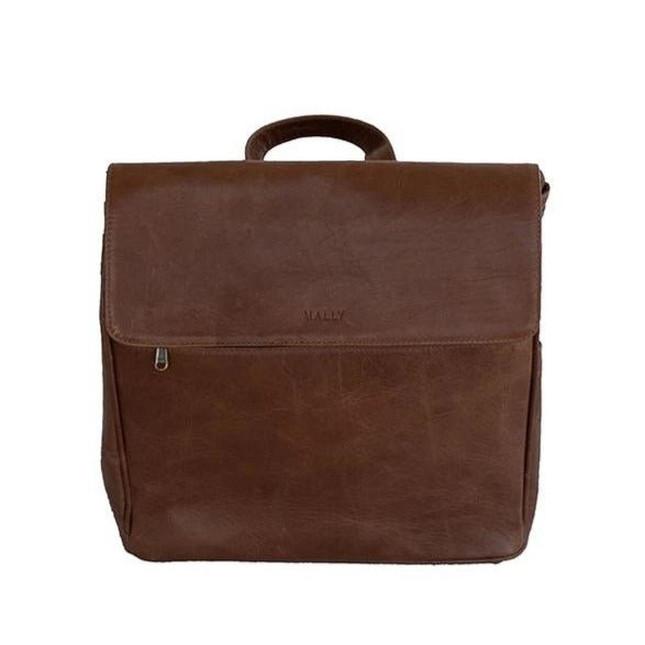 Mally Bebe Leather Baby Backpack | Brown - KaryKase