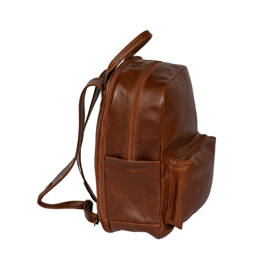 Mally Hunter Leather Laptop Backpack | Brown - KaryKase