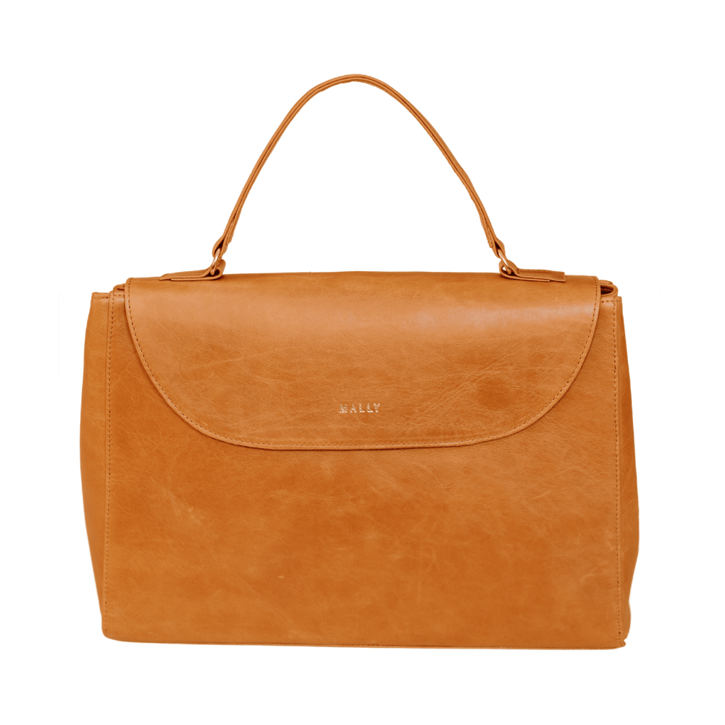 Mally Klara Leather Laptop Bag | Toffee - KaryKase
