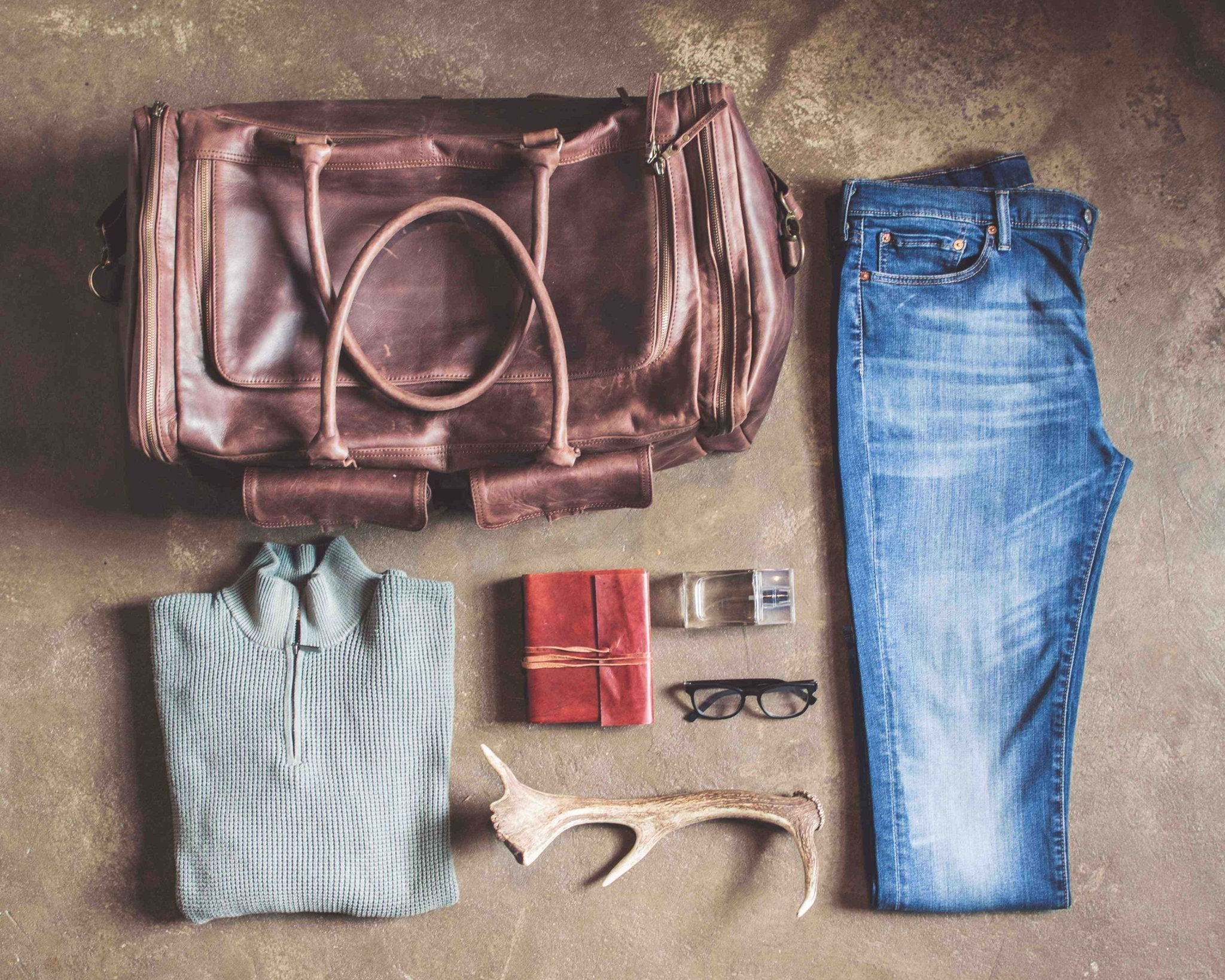 Mally Philip Leather Travel Duffel Bag | Brown - KaryKase