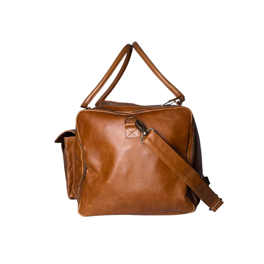 Mally Philip Leather Travel Duffel Bag | Toffee - KaryKase