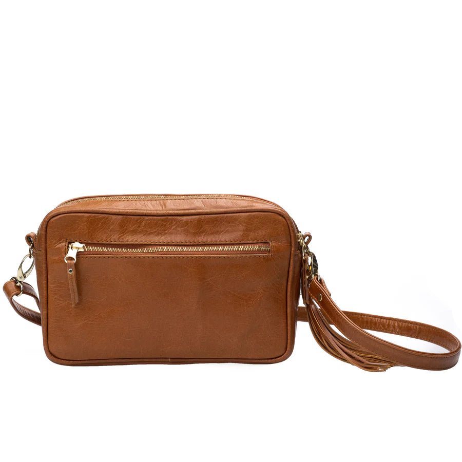 Mally Suzie Leather Sling Bag | Toffee - KaryKase