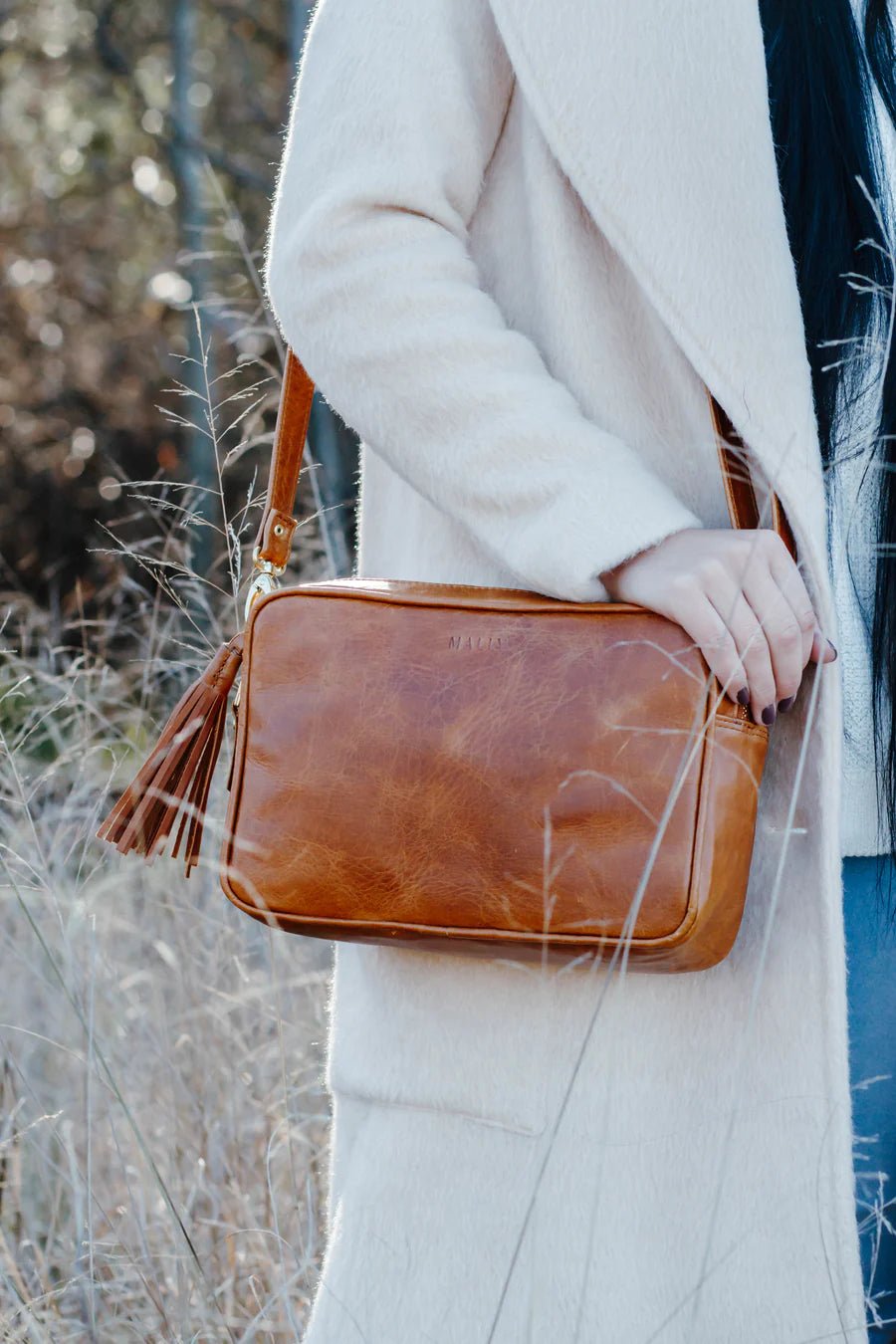 Mally Suzie Leather Sling Bag | Toffee - KaryKase