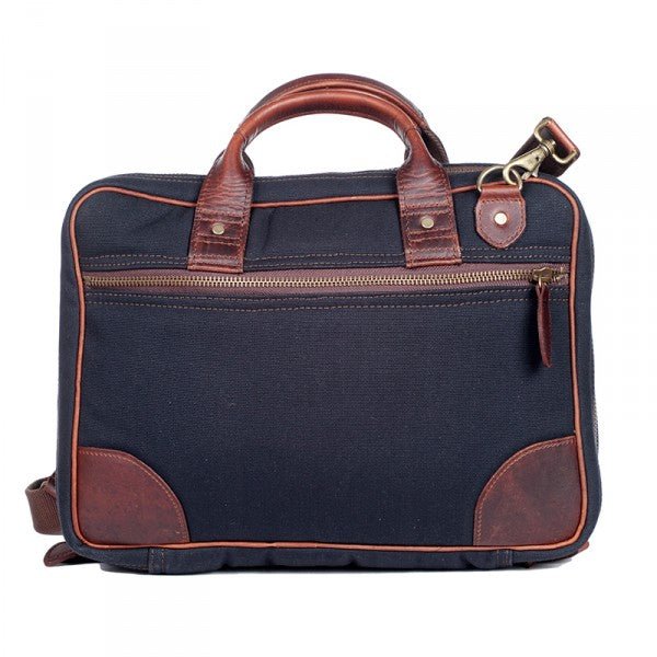 Melvill & Moon Canvas Laptop Bag | Black - KaryKase