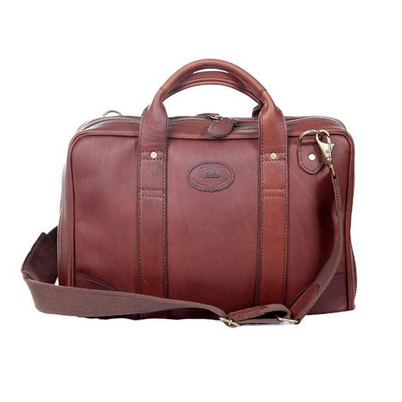 Melvill & Moon Leather Single Sleeve Laptop Bag | Brown - KaryKase