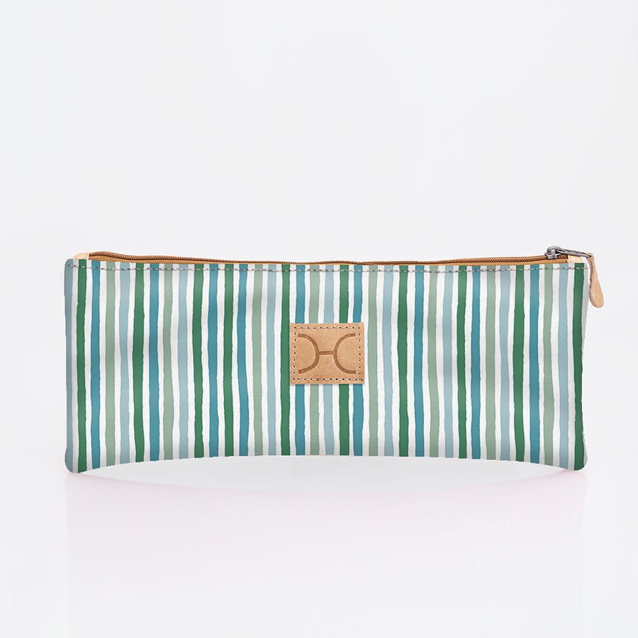 Thandana Laminated Fabric Triple Zip Pencil Case