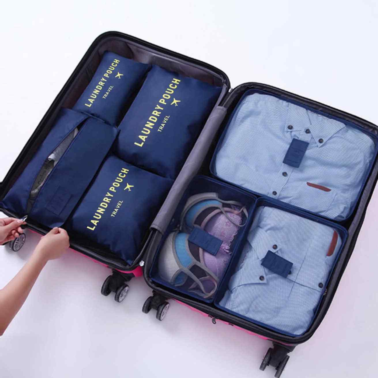 Pierre Cardin 6 Piece Travel Organiser/Packing Cubes - KaryKase