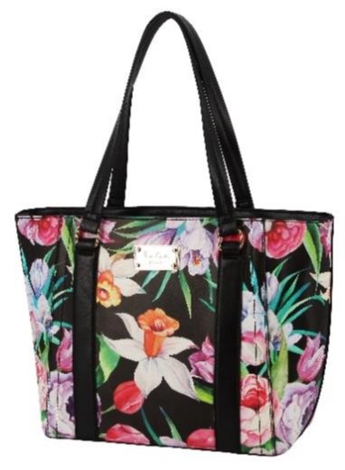 Pierre Cardin Aaliyah Floral Tote Handbag | Black - KaryKase