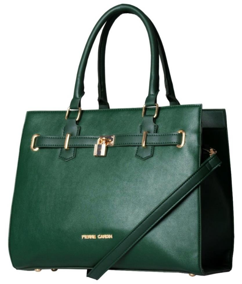 Pierre Cardin Becky Structured Satchel Handbag | Green - KaryKase