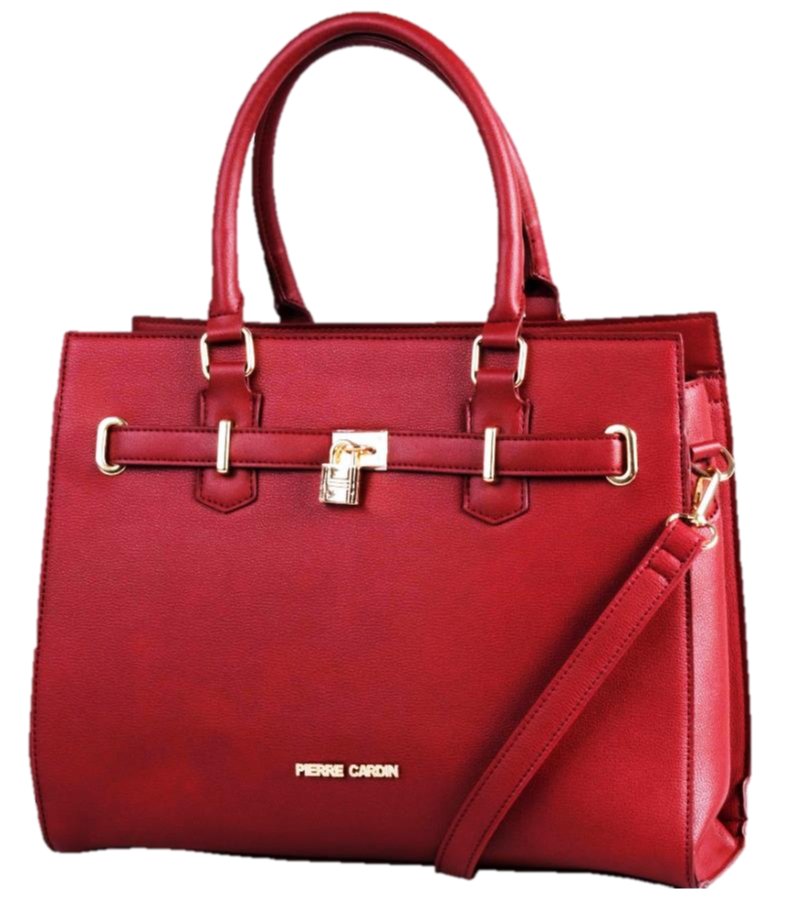 Pierre Cardin Becky Structured Satchel Handbag | Red - KaryKase