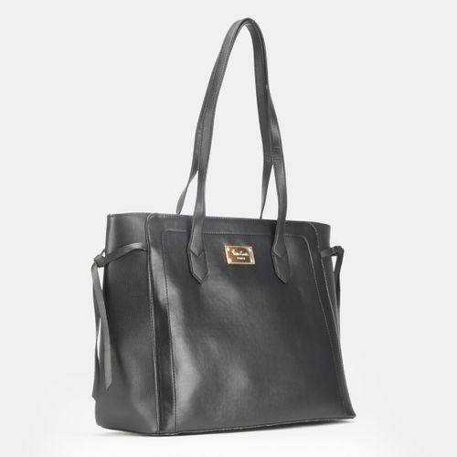 PIERRE CARDIN CHARLIE COLOURBLOCK TOTE | BLACK - KaryKase