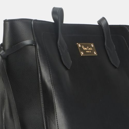 PIERRE CARDIN CHARLIE COLOURBLOCK TOTE | BLACK - KaryKase