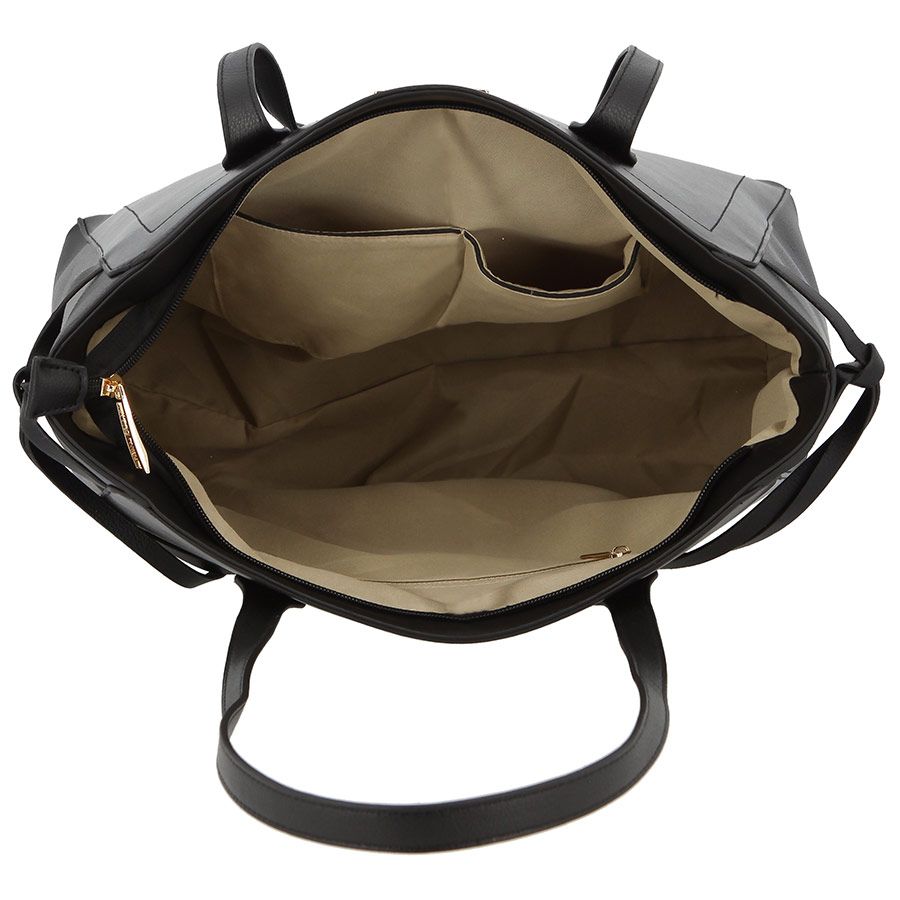 PIERRE CARDIN CHARLIE COLOURBLOCK TOTE | BLACK - KaryKase