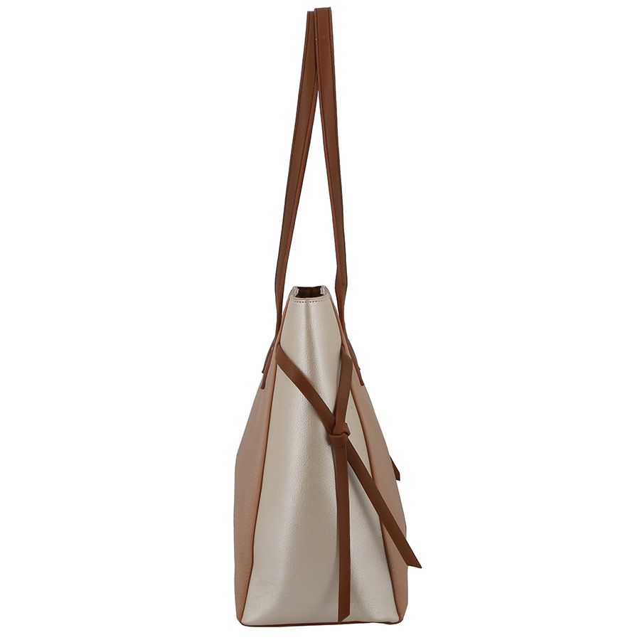 PIERRE CARDIN CHARLIE COLOURBLOCK TOTE | NEUTRAL METALLIC - KaryKase