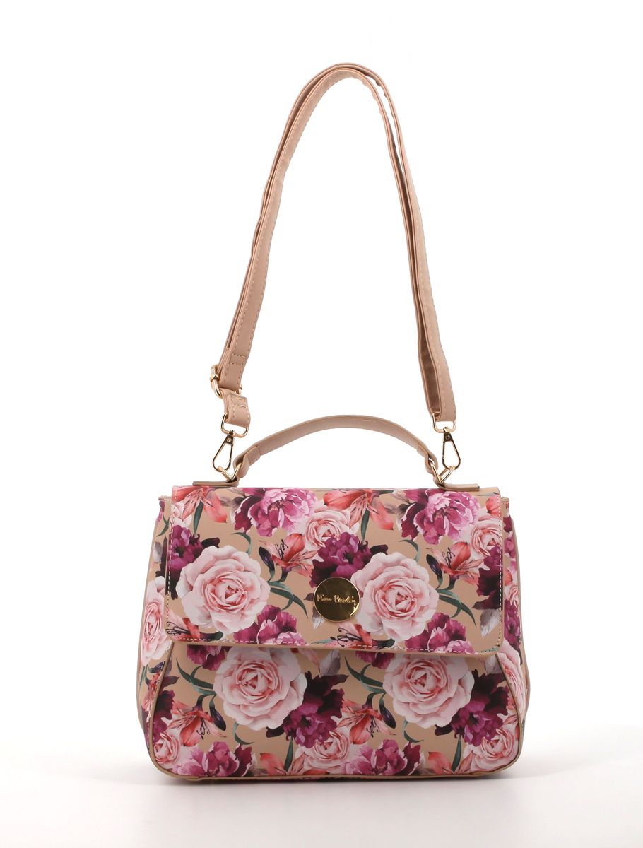 Pierre Cardin Daynah Floral Satchel | Pink Floral - KaryKase